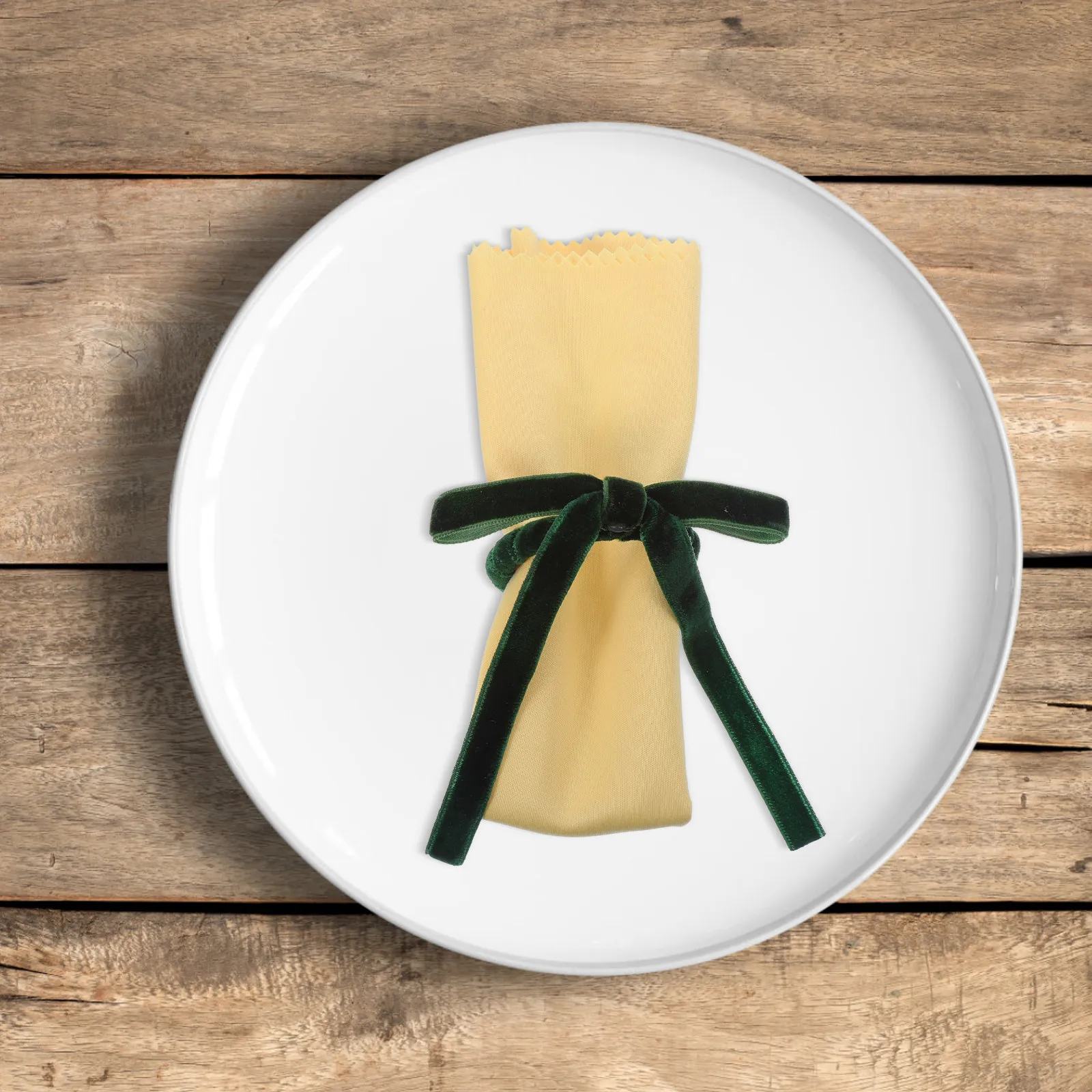 

12PCS Napkin Rings Green Bow Velvet Napkins Holder Xmas Bowknot Serviette Buckle For Dinner Party Table Decoration