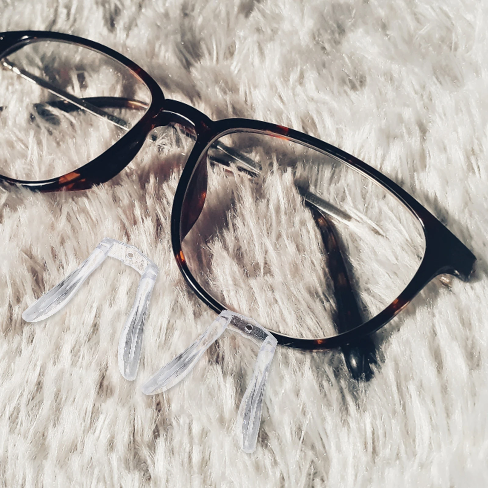 

5Pcs Soft Silicone Nose Pads for Comfortable Non-Mark Anti-Slip Bridge Insert Replacement Eyeglass Parts for