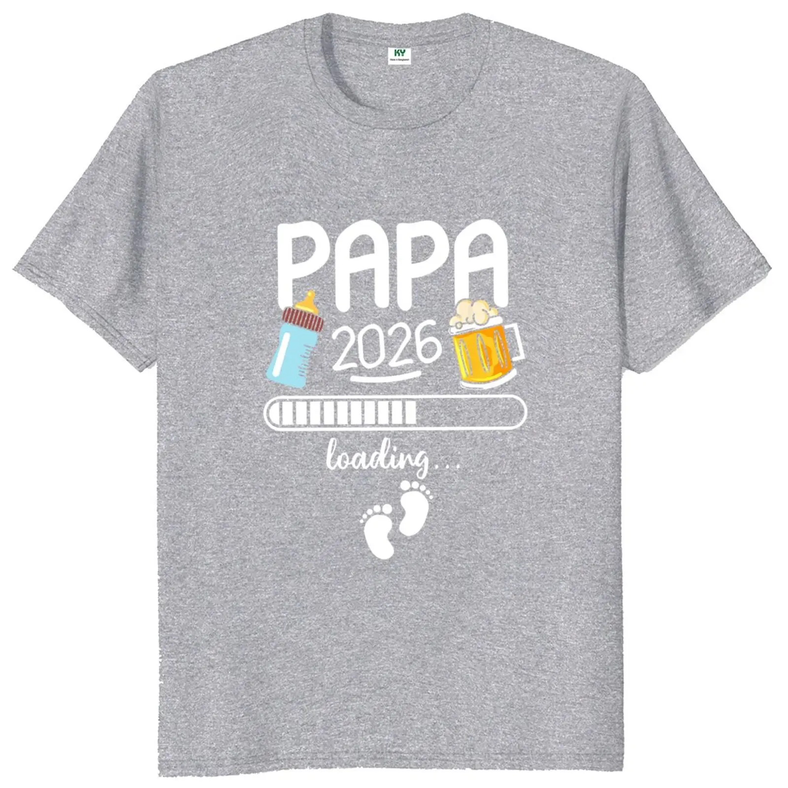 Papa 2026 2025 T Shirt Funny Future Dad Beer Lovers Gift Tee Tops 100% Cotton Unisex O-neck Oversized T-shirts EU Size image 4