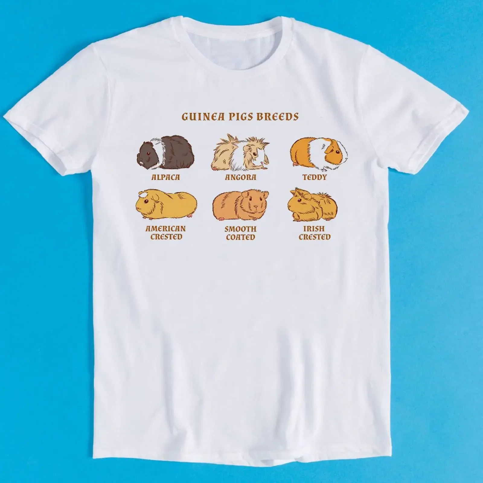 Guinea Pigs Breeds Name List Humorous Hilarious Witty Humor Funny Meme T Shirt Gamer Cult Music 2197 vintage Washed graphic