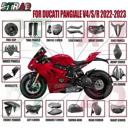 V4 NEW For DUCATI Panigale V4 V4S V4R 2022 2023 Real Carbon Fiber Fairing Kit Motorcycle Accessories Modified Parts Plain Matte