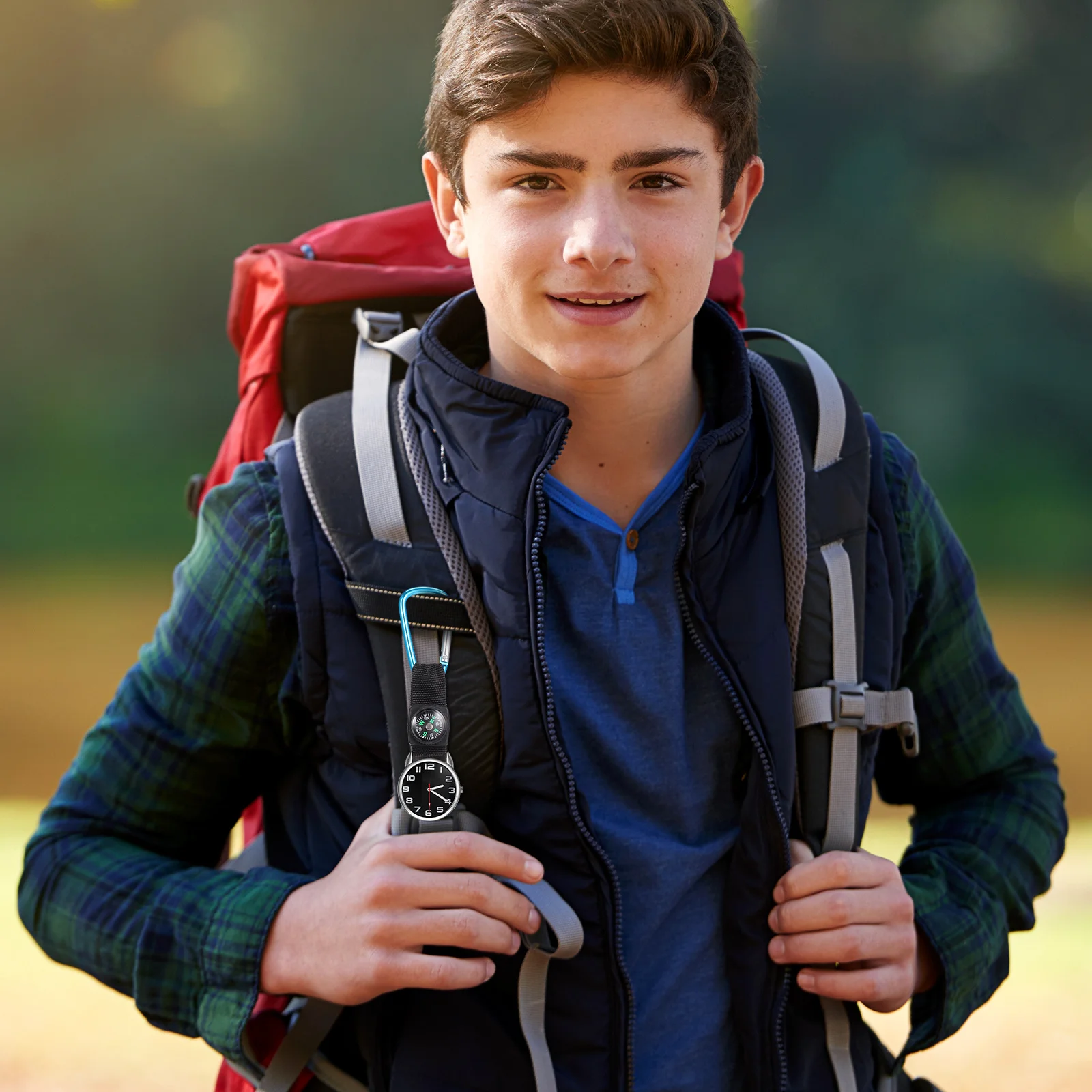 ساعة ممرضة تسلق الجبال بتصميم مشبك أزرق سماوي للرياضات الخارجية وحلقة تسلق للعمل الداخلي معلقة ومتينة وبسيطة #1