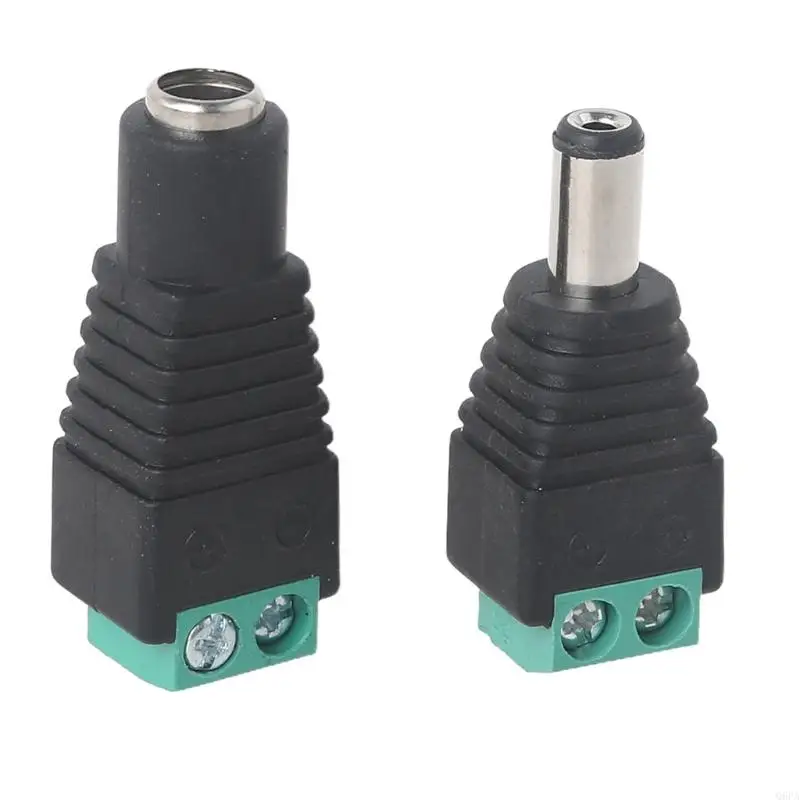 Connector Plug 12V Barrel Power Jack Adapter Connector 5.5x2.1mm Male+Female for CCTV Camera Led Terminal Connect