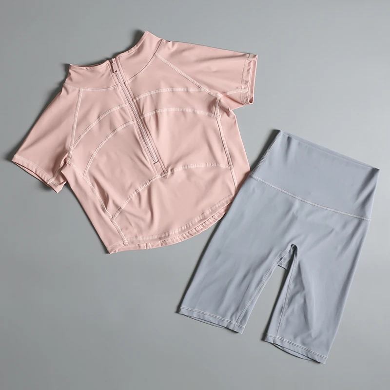 

Sports and fitness suit for women in summer fashion professional morning jogging yoga suit high waist lifting hip cycling pants