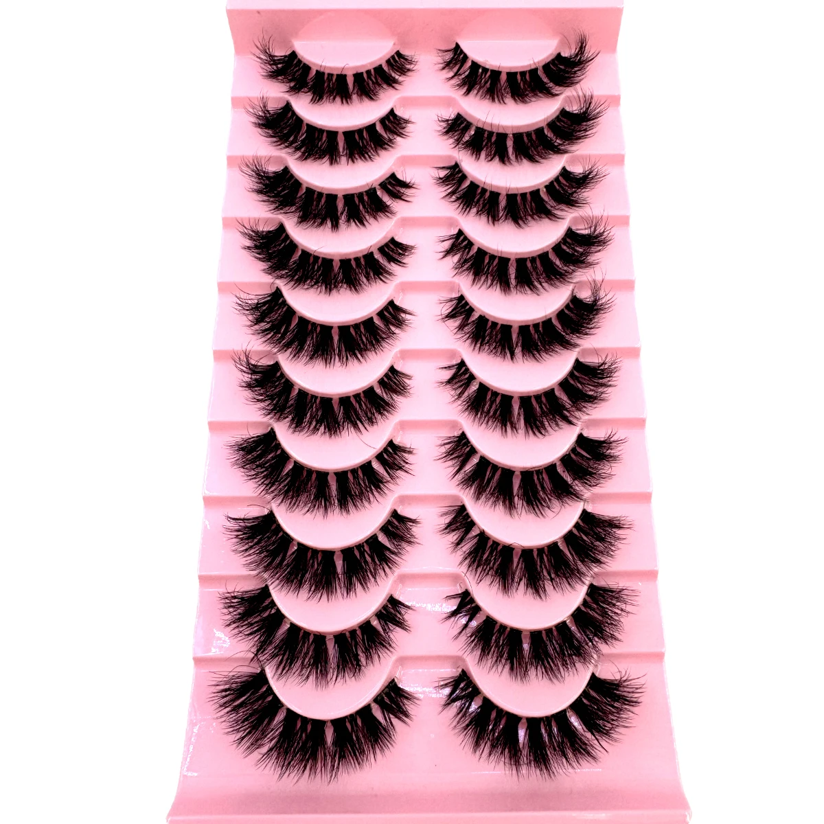 HBZGTLAD 新しい 10 ペアの 3D ナチュラルつけまつげエクステンションメイクアップ、長持ちする厚いナチュラルまつげドラマチックカーリング