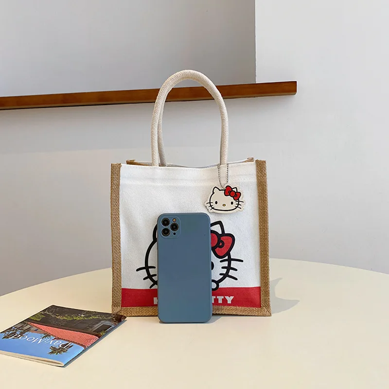 La nuova borsa di tela Kulomi Melody di San Liou borsa Versatile per ragazza dei cartoni animati piccola borsa fresca per il corpo piccola