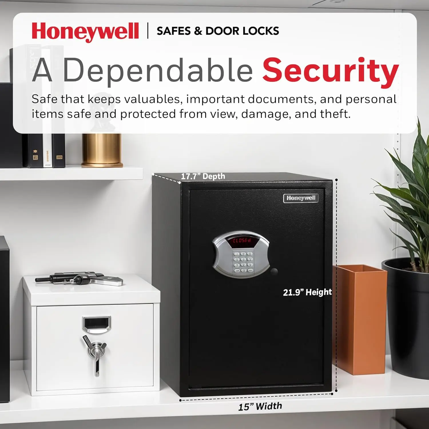 Safes & Door Locks - Heavy Duty Large Safe Box with Digital Lock - Steel Security Personal Safe with LED Display - Home Safe Box