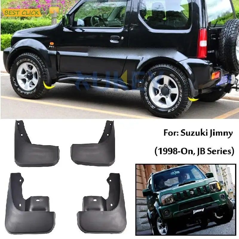 Car Mud Flaps For Suzuki Jimny Sierra Wide (JB) 1998-On Chevrolet Jimny Mudflaps Splash Guards Mud Flap Mudguards Fender