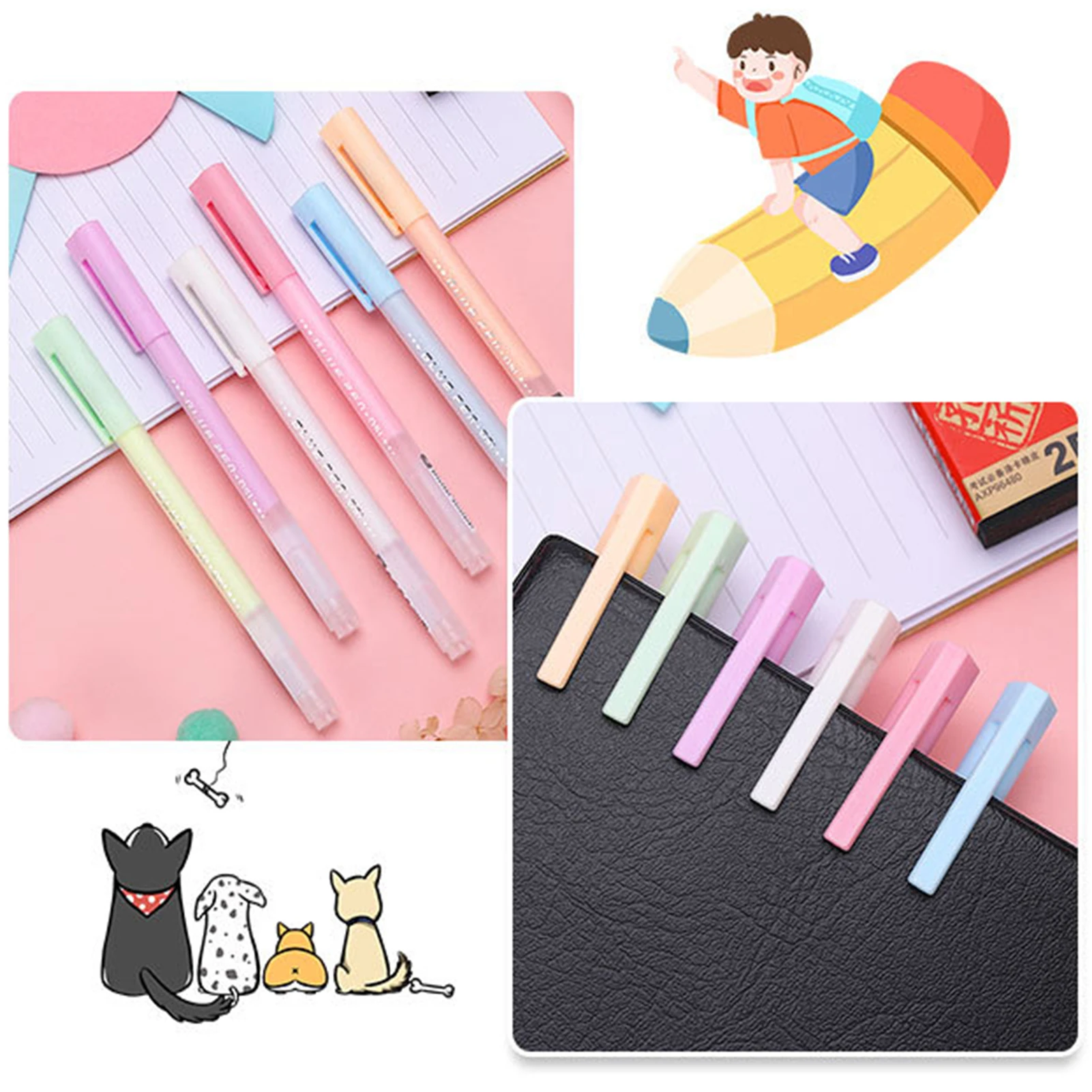 Solid Glue Stick Pen Shape Candy Color Quick-drying High Viscosity Creative Students Stationery