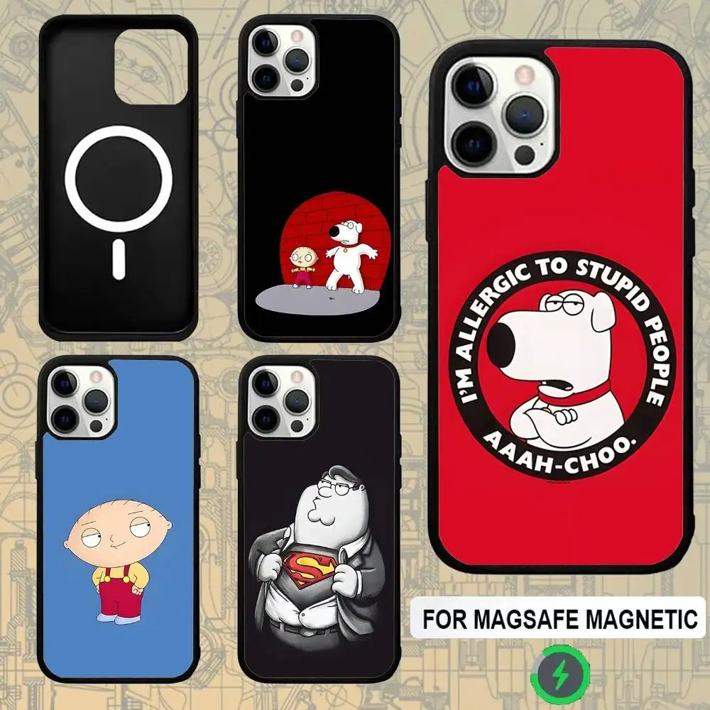 

Family Guy P-Peter For Magsafe Wireless Charger Case For iPhone 15,16,17,13,14,11,12,Pro,Max,Plus,E,Air,Mini Cover