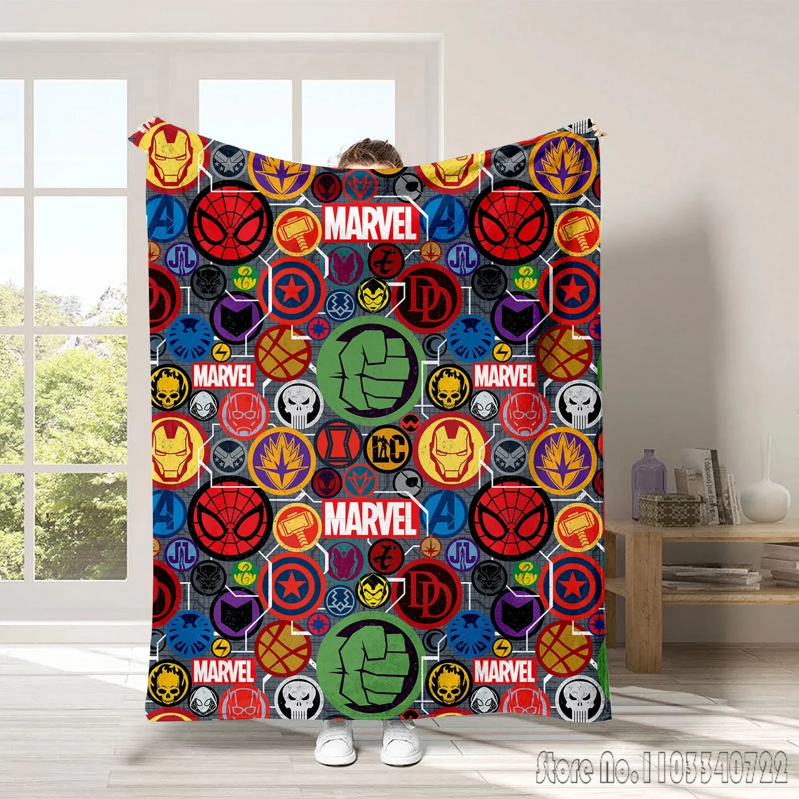 Spiderman Avengers Hulk 3D Printed Home Kids Blanket Throw for Bed Sofa Decor Fleece Nap Blankets Boys Girls Children Gift