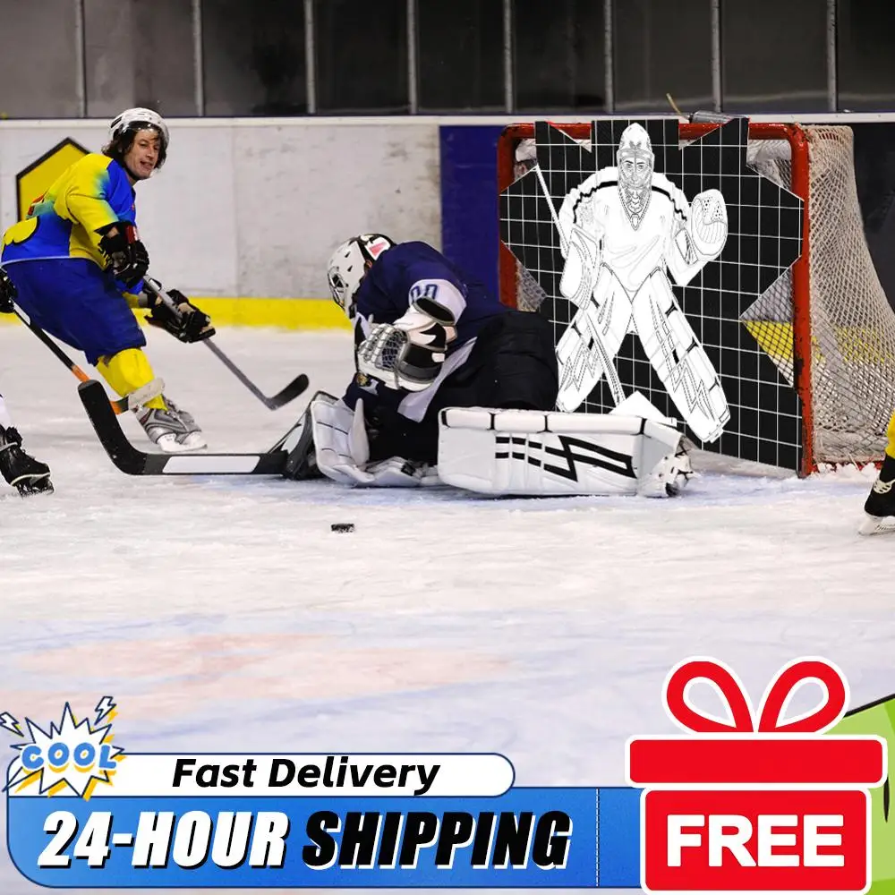 

Street Hockey Net Goalie Target Hockey Net Training Target Hockey Training Aid for All Skill Levels