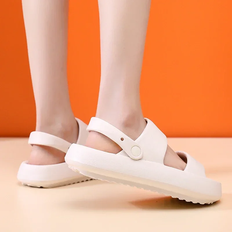 Women Summer Beach Platform Sandals Green Soft Sole EVA Slides Woman Fashion Non-slip Outdoor Slippers Female Comfortable Shoes image 6