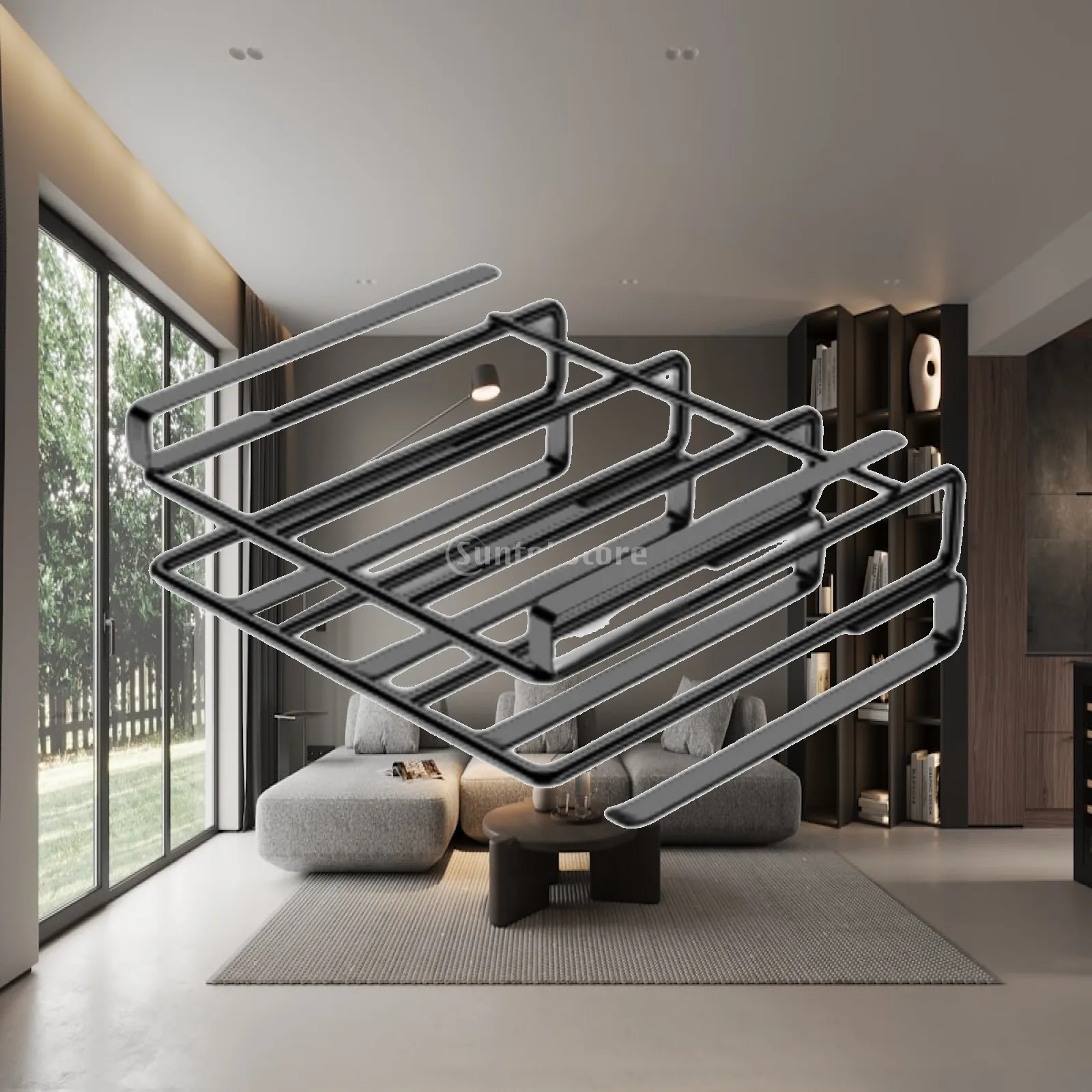 Kitchen Storage Shelf Organizer Shelf Rack for Wall Cabinet Stainless Steel Hanging Rack for Versatile Kitchen Storage