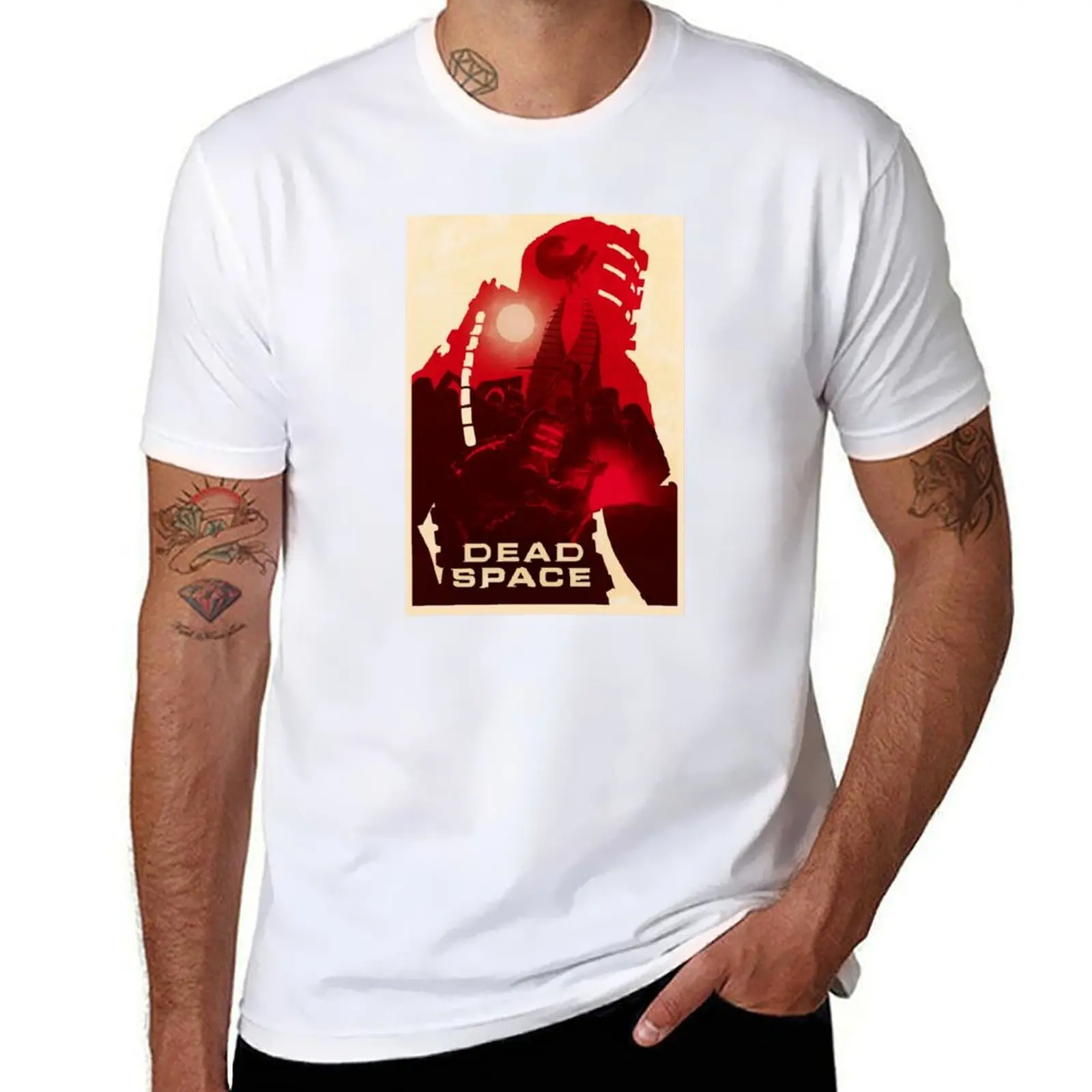 

Issac Clark Dead Space Silhouette T-Shirt cotton tshirt 100% man t shirts for men T-Shirt
