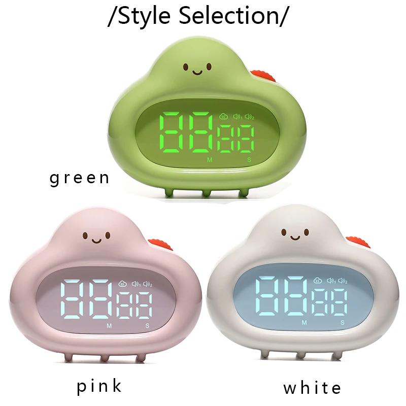 1pc, Creative White Cloud Shape Timer, Cartoon Timer, Desktop Learning Timer, Kitchen Timer For Cooking Baking