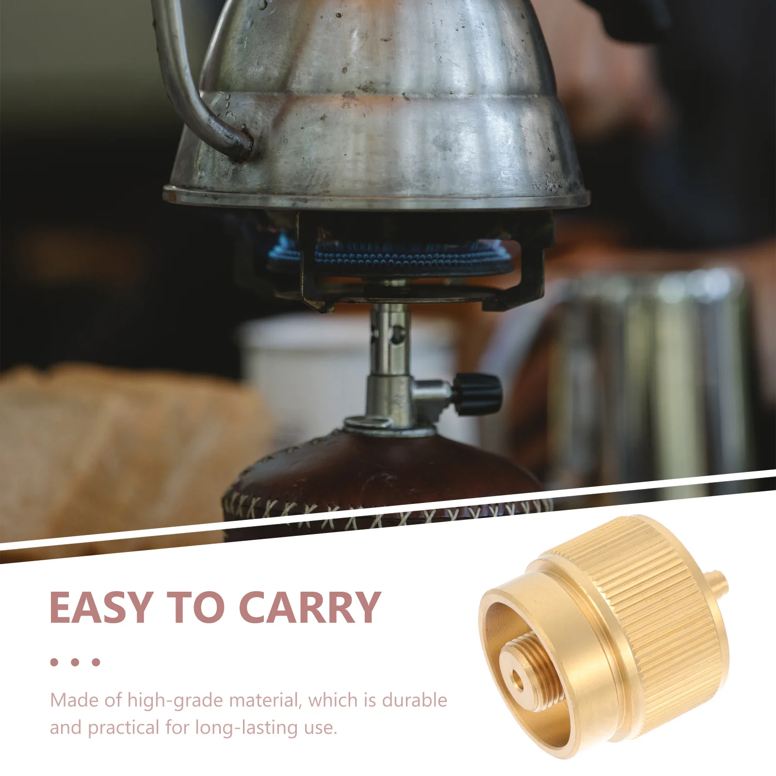 อะแดปเตอร์โพรเพนแบบพกพา ตัวแปลงถังแก๊สทองแดงขนาดเล็ก อุปกรณ์ตั้งแคมป์ ติดตั้งง่าย ใช้งานสะดวก น้ำหนักเบา สะดวกในการเดินทาง