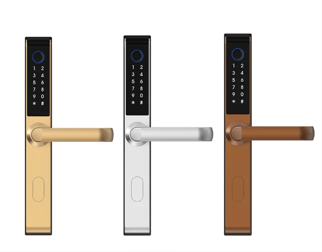 

Tuya App Fingerprint Factory Price OEM ODM Smart Wifi BLE Fingerprint Waterproof Aluminium Smart Door Lock Narrow Lock