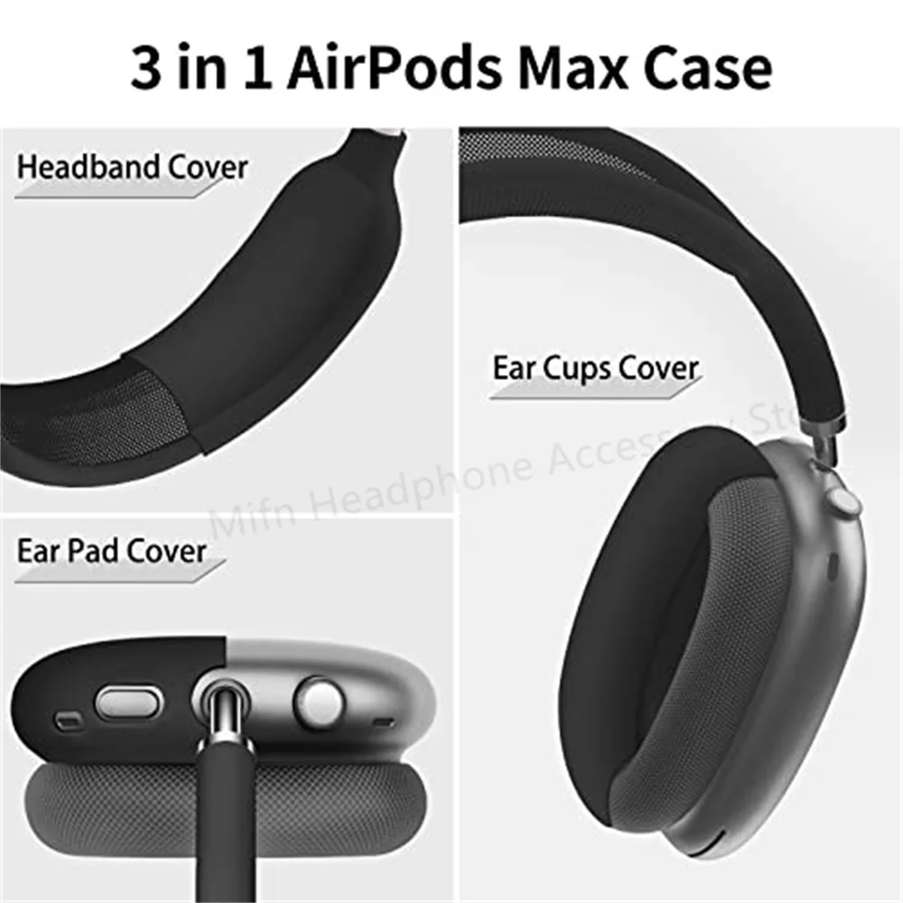 ใหม่เคสป้องกันแบบ4 in 1สำหรับ Apple airpods MAX 2020หูฟังแผ่นรองหูชุดอุปกรณ์แผ่นรองหูสำหรับ airpods MAX