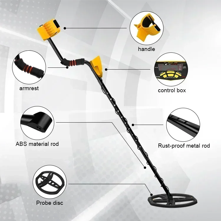 YYHC-MD6350 Handheld Underground Metal Detector Treasure Detector Distinguish Gold Silver And Copper