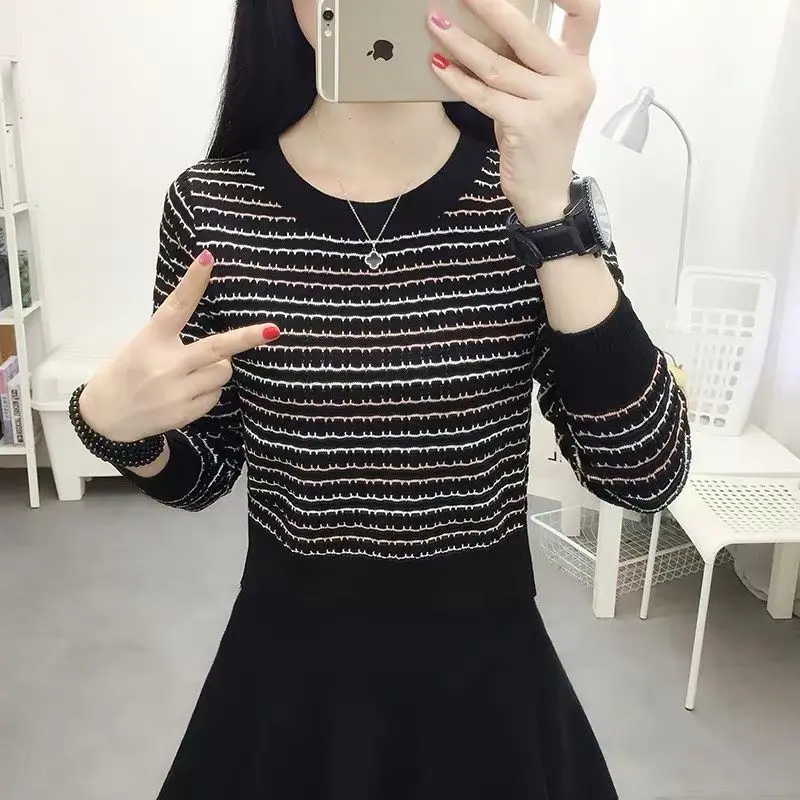 

Новинка 2023, женский облегающий вязаный топ Long Sve Base irt ort Sle, модный осенний маленький размер Fiy Sle Premium Wo...