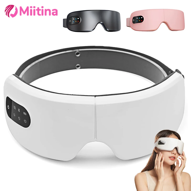 

Smart Eye Massager Heating Compress Vibration Eye Care Device Bluetooth Relieves Fatigue Dark Circles Remove Weary Music Relax