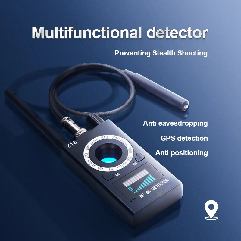 Buscador de dispositivos de lente inalámbrico K18, multifunción, Anti-Candid Cam, 1MHz-6,5 GHz GSM Audio Bug Finder, GPS Signal RF Tracker Detect