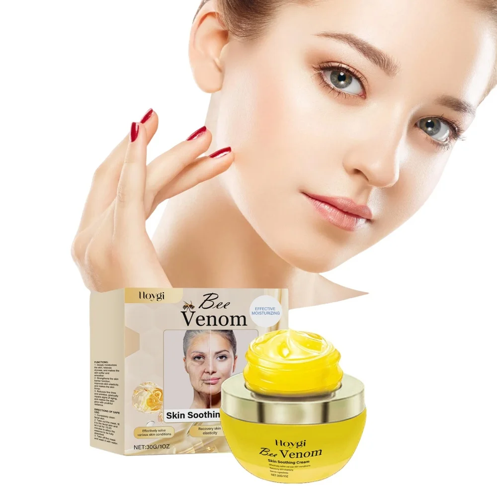 

Bee venom face cream reduces fine lines, repairs damaged skin, reduces wrinkles, repairs red soothing moisturizer
