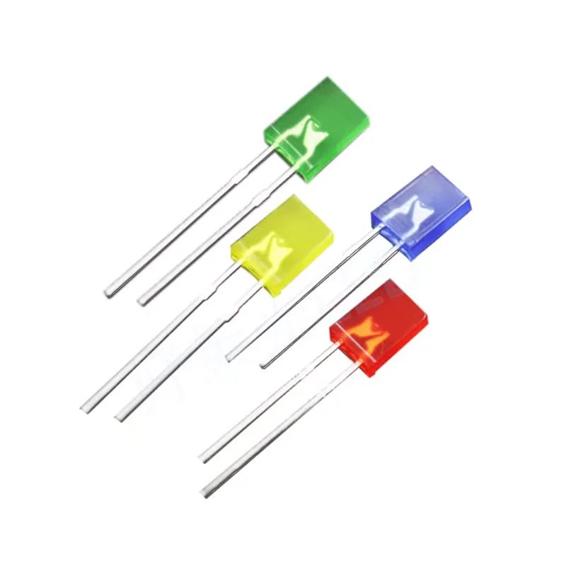 1000PCS 2×5×7mm Square LED Diode Short Pin Red Blue Yellow Green High Brightness 257 DIP LED Indicator Light Lamp Beads