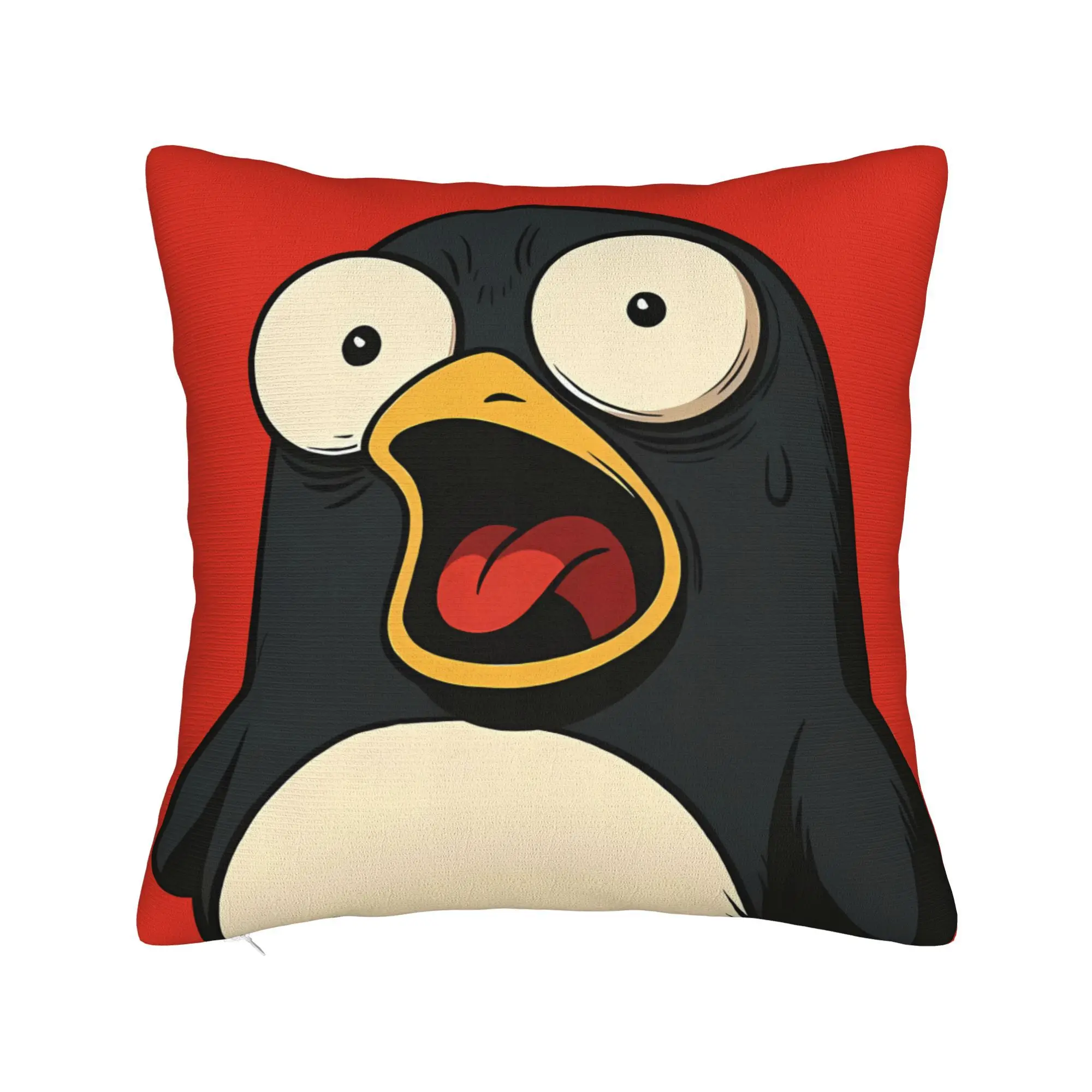 Decorative Cushion Cover Featuring a Cute Penguin Cartoon Design, Perfect for Sofa Use Cushion cover 40x40cm