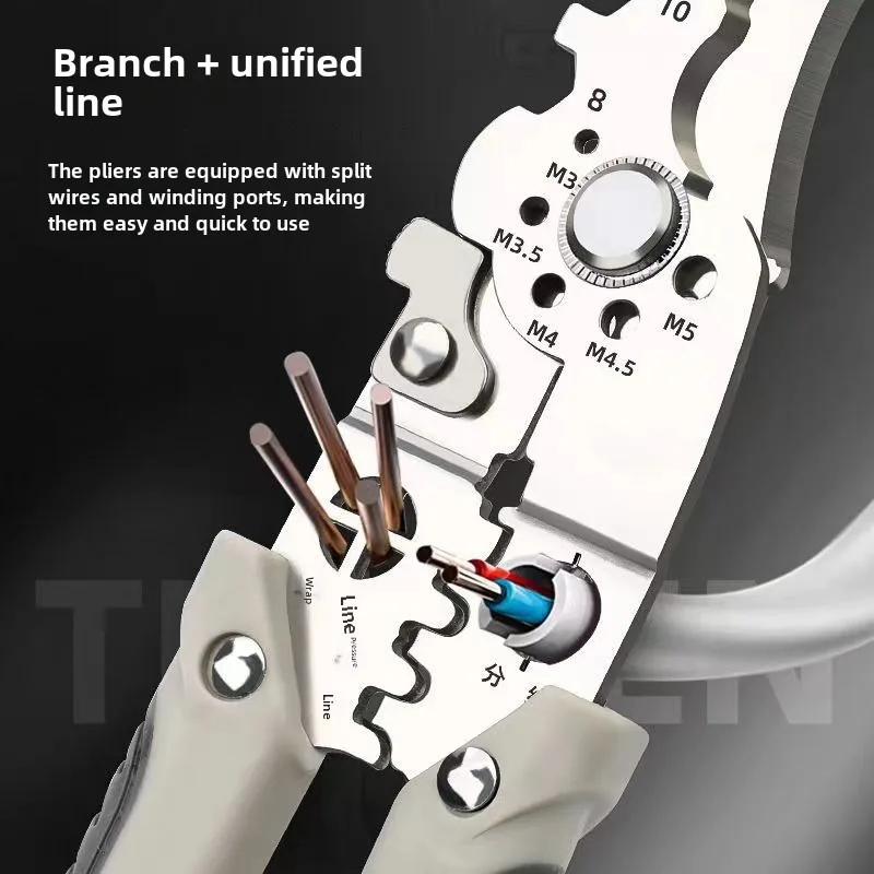 Multifunctional Wire Crimper Pliers Cable Cutter Adjustable Automatic Electrical Wire Stripper Stripping Terminal Hand Tool