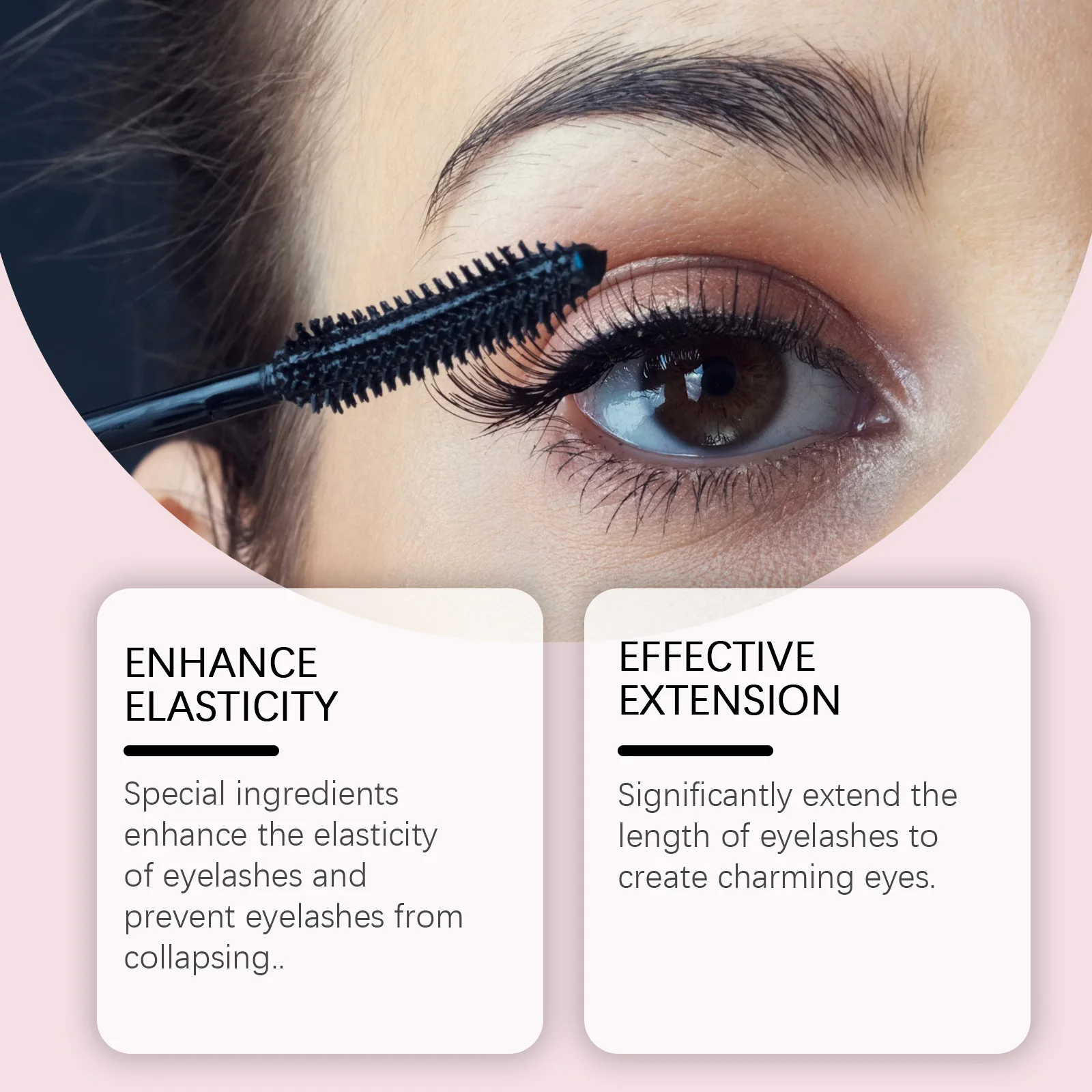Volume Curled Mascara Waterproof Natural Lengthening Curling Thick Nourish Eyelash Non Smudging Black Brown Eye Makeup Cosmetics