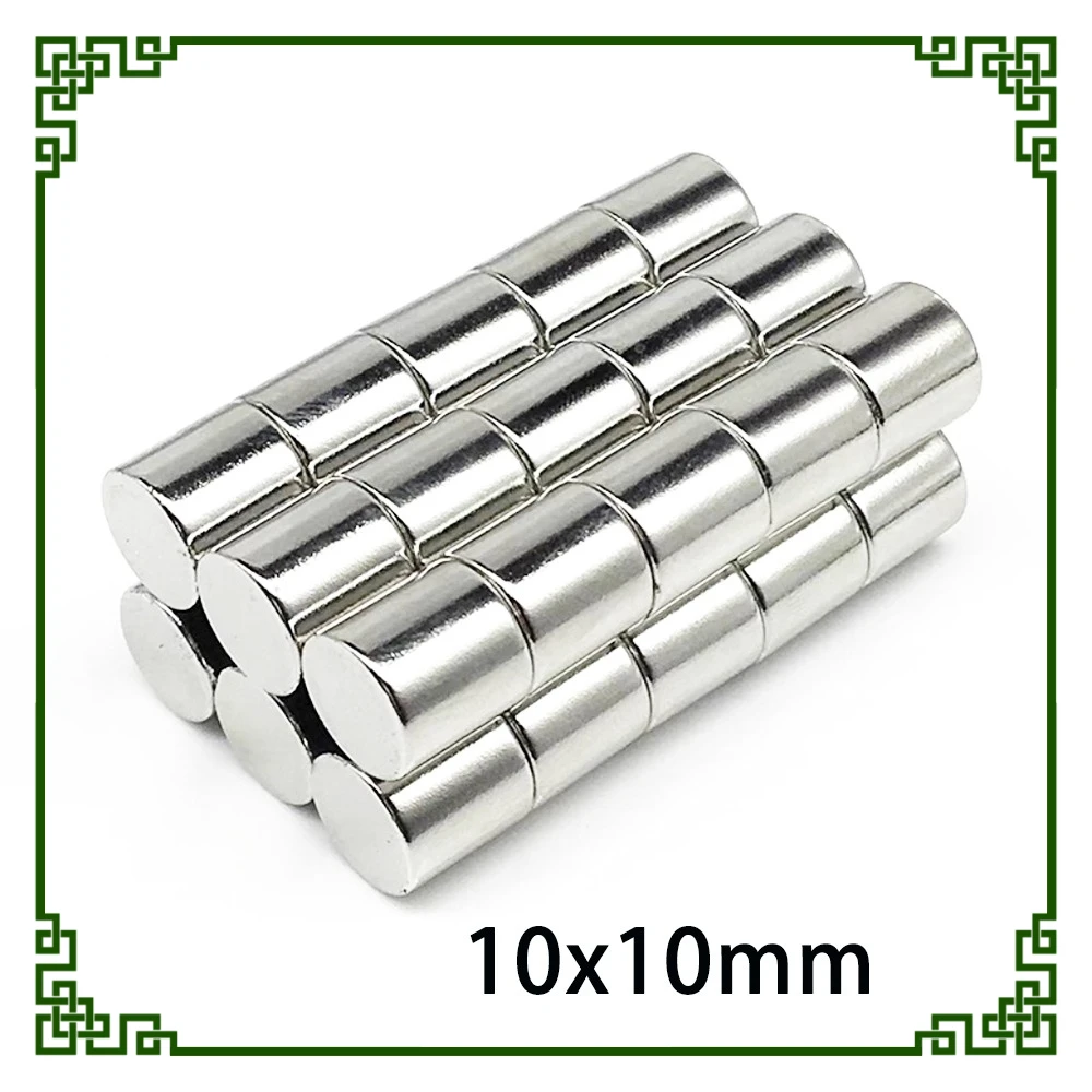 10x10mm Thick Round Powerful Magnet 10*10 Strong Disc Magnets For Fridge, DIY, Building, Scientific, Craft, Education 10x10