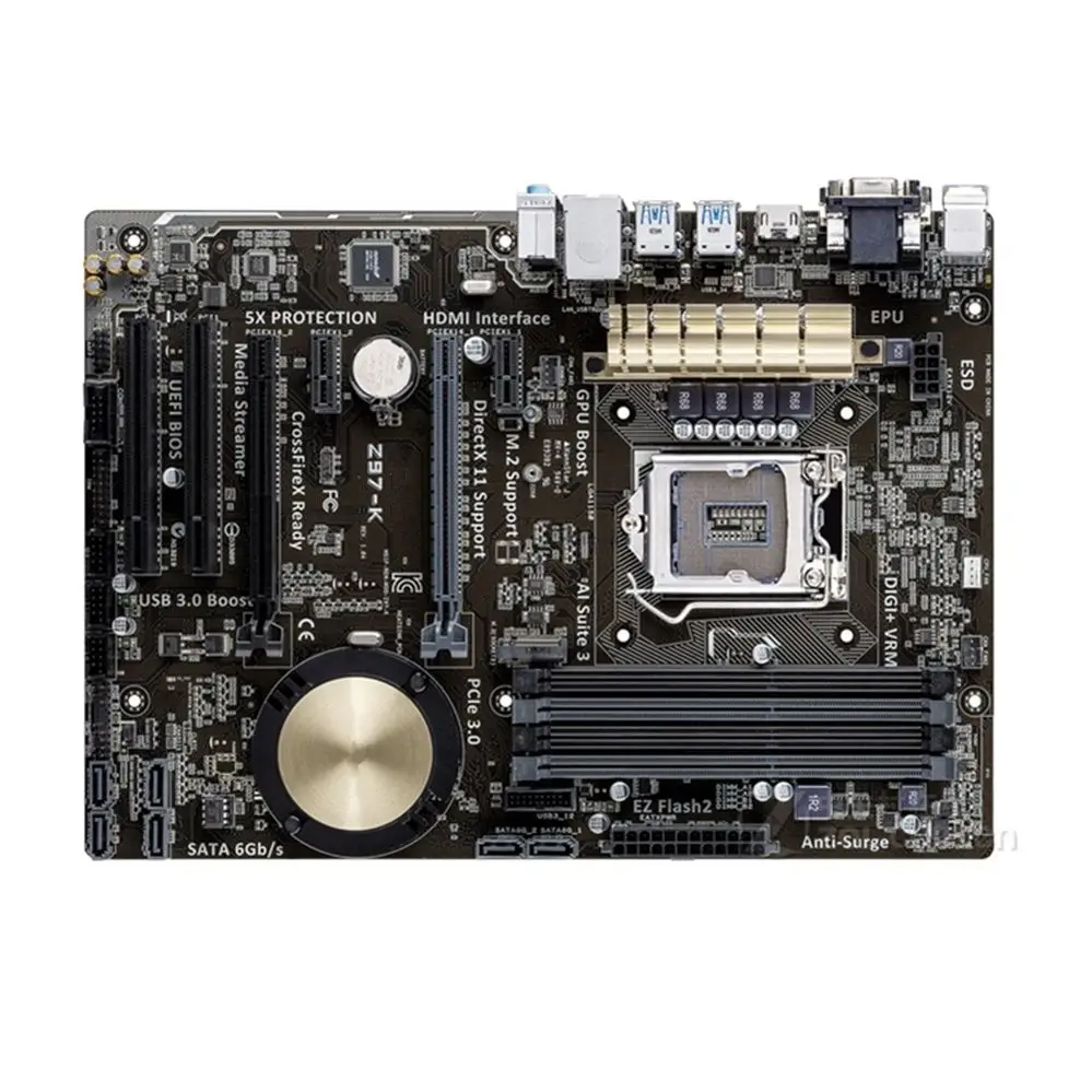 placa mae intel z97 soquete lga 1150 i7 i5 i3 ddr3 pci e 30 sata iii m2 usb30 desktop mainboard 01