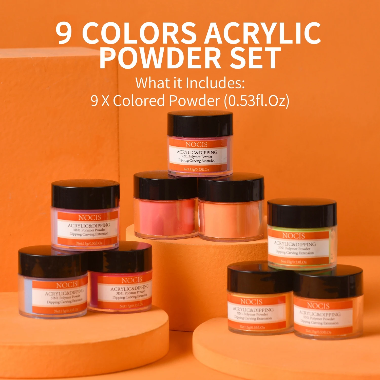 9 Color Acrylic Nail Powder, French Extension Carving, No Lighting Required, The Choice of Beginners and Salons, Mother'S Day