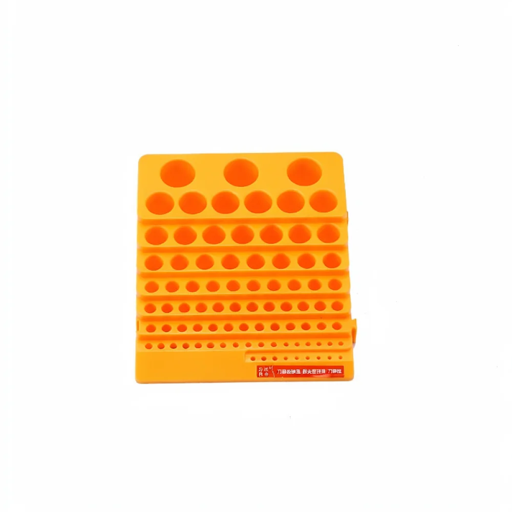 Interlocking CNC Cutter Storage Organizer Plastic Collet Stand For Weichang Industrial Workbench Efficient Tooling Rack