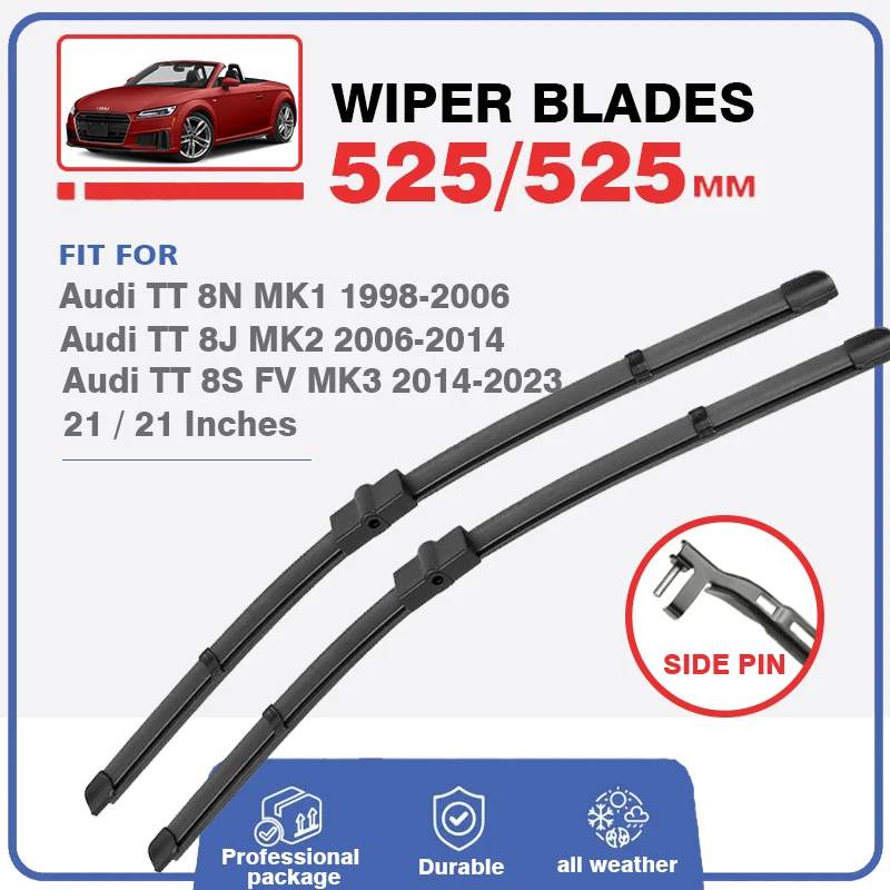 Auto Front Wischer Klingen Für Audi TT MK1 MK2 MK3 8N 8J 8S FV 1997 - 2023 RS S linie Auto Zubehör Fenster Windschutz Windschutz