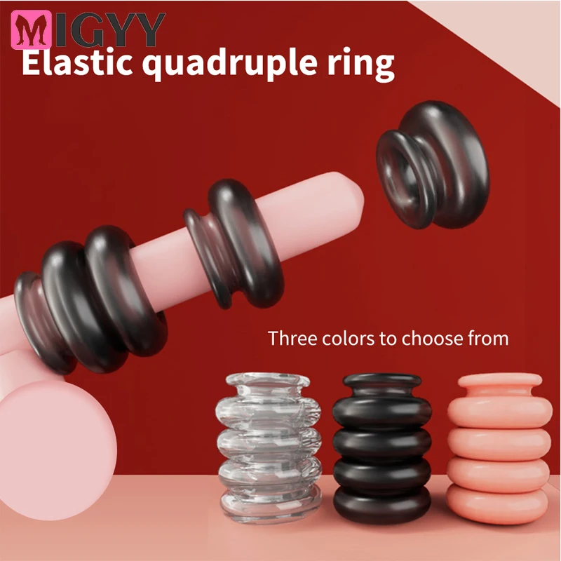 Cock Ring for men Penis Ring with Beads Male Delay Ejaculation Scrotum Lock Ring Soft Durable Penis Ring Penis Lasting Ring