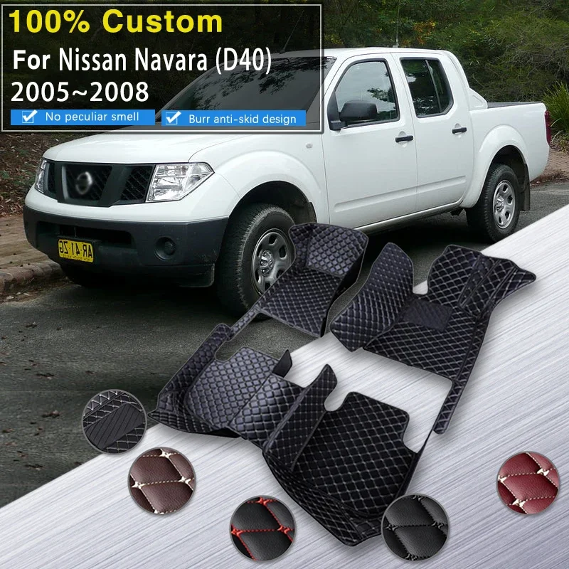 Complete Car Floor Mats For Nissan Navar Frontier D40 2005~2008 Waterproof Protection Interior Tapete Para Piso Car Mats Car Acc