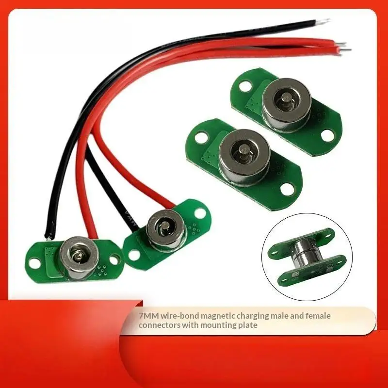 1/2PCS 3A DC Magnetic Pogopin Connector 7mm 10mm Male Female Spring Loaded DC Power Socket With HoleBH-ELEVEN