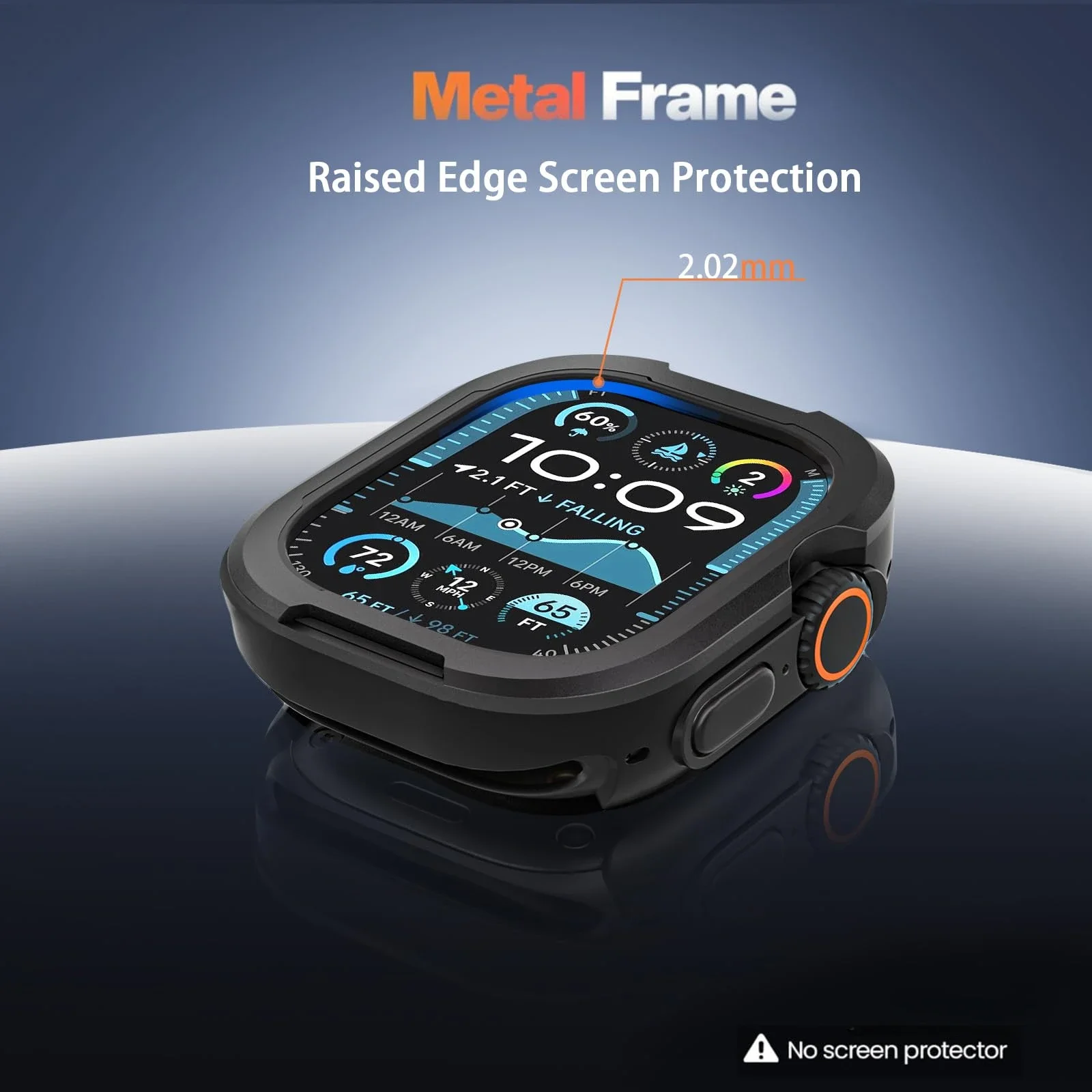 Metal + TPU Case For Apple Watch 46mm 45mm 44mm 42mm 41mm Protector Frame Cover For iWatch Series 10 9 8 7 6 5 4 SE Ultra 2 49mm