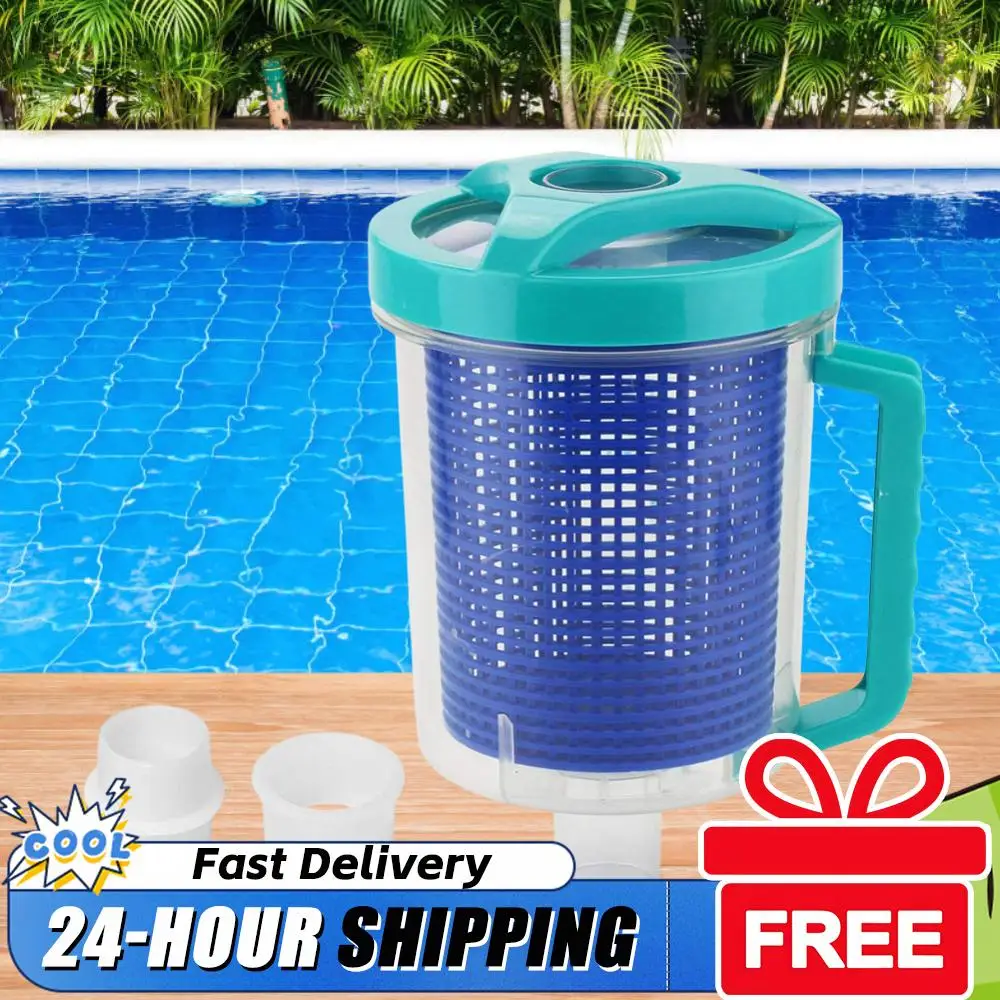 

Inline Pool Leaf Canister Pool Leaf Catcher with 5 Skimmer Socks Leaf Trap Pool Leaf Collector Swimming Pool Accessories