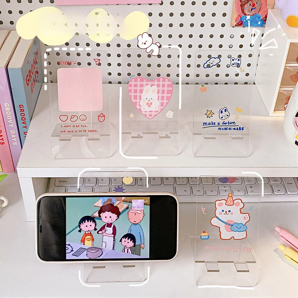 Customizable Acrylic Phone Stand - Perfect for Desk Decor and Streaming in Style Stand Holder for Phone /iphone/Ipad