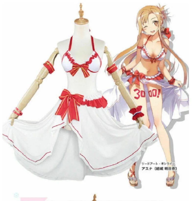 

Sword Art Online Sexy Bikini Swimsuit Female Cosplay Costume Adult Women's Fantasy Carnival