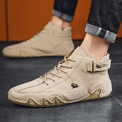 Scarpe Casual In pelle per uomo Sneakers Luxury 2023 nuovo In mocassini moda maschile scarpe stringate stivaletti da uomo scarpe comode da uomo