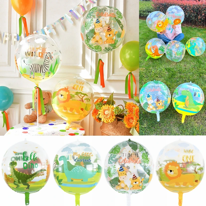 

1/3pcs 4D Animal Foil Balloons Tiger Girraffe Dinosaur Print Balloon For Kids Birthday Party Bobo Globos Decorations Baby Shower