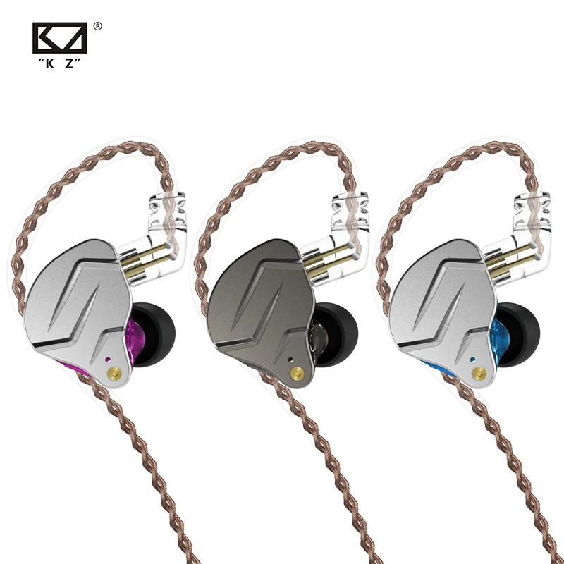 KZ ZSN Pro Wired Headset In Ear Monitor Detachable Earphone With Microphone Hybrid Technology 1BA+1DD Music Game Bass Headphone