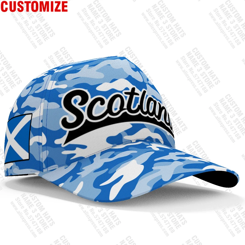 Scotland Baseball Caps 3d Custom Made Name Number Team Logo Scottish Hats Scots Country Travel Alba Nation Britain Flag Headgear