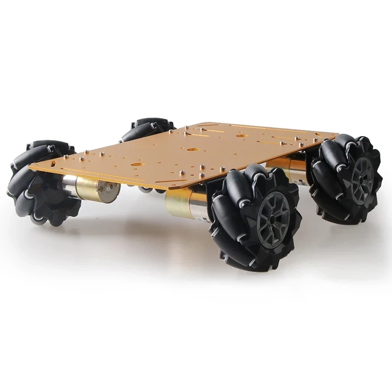 96mm Mecanum Wheel 4WD Large Panel Metal Car Chassis DIY Mobile Robot Platform Remote Control Kit 4pcs High Torque Motors