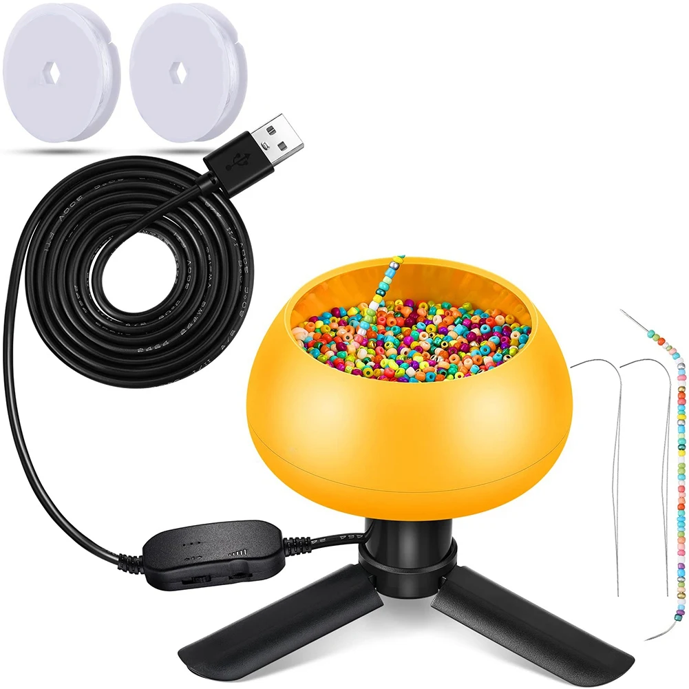 

Electric Bead Spinner Kit, Adjustable Speed Spin Bead Loader Beading Bowl Kit for Jewelry Making DIY Bracelets